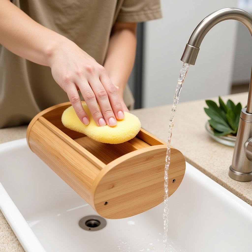 Cleaning a Plastic-Free Bento Box