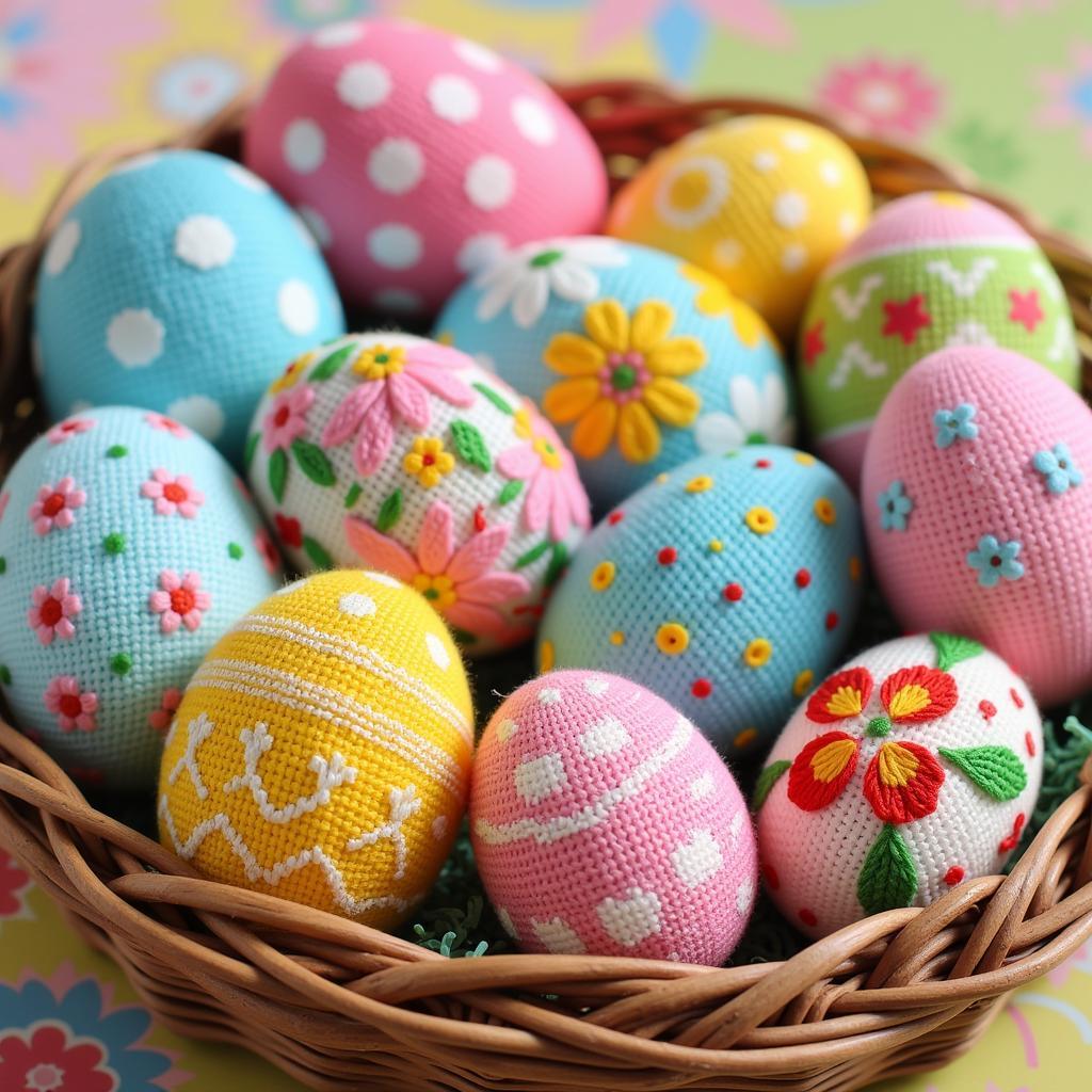 Colorful Easter Egg Cross Stitch Pattern