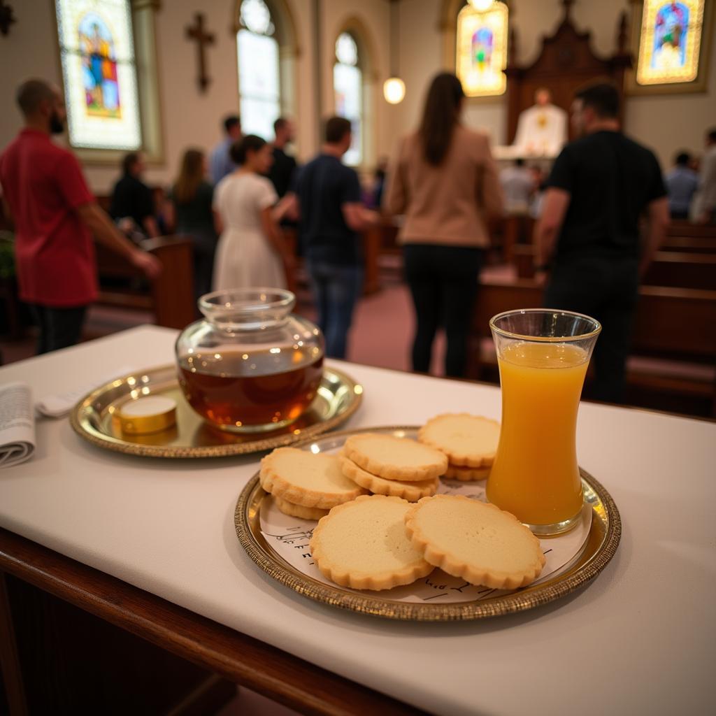 Communion Service with Designated Gluten-Free Options