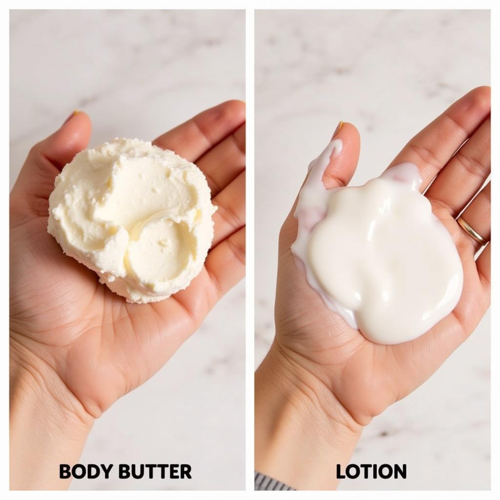 Comparing Body Butter and Lotion Textures