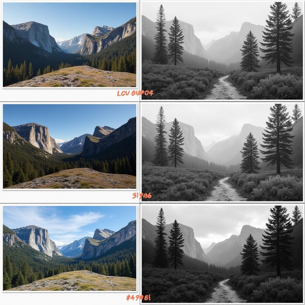 Comparing Different Ansel Adams Presets on a Landscape Photo