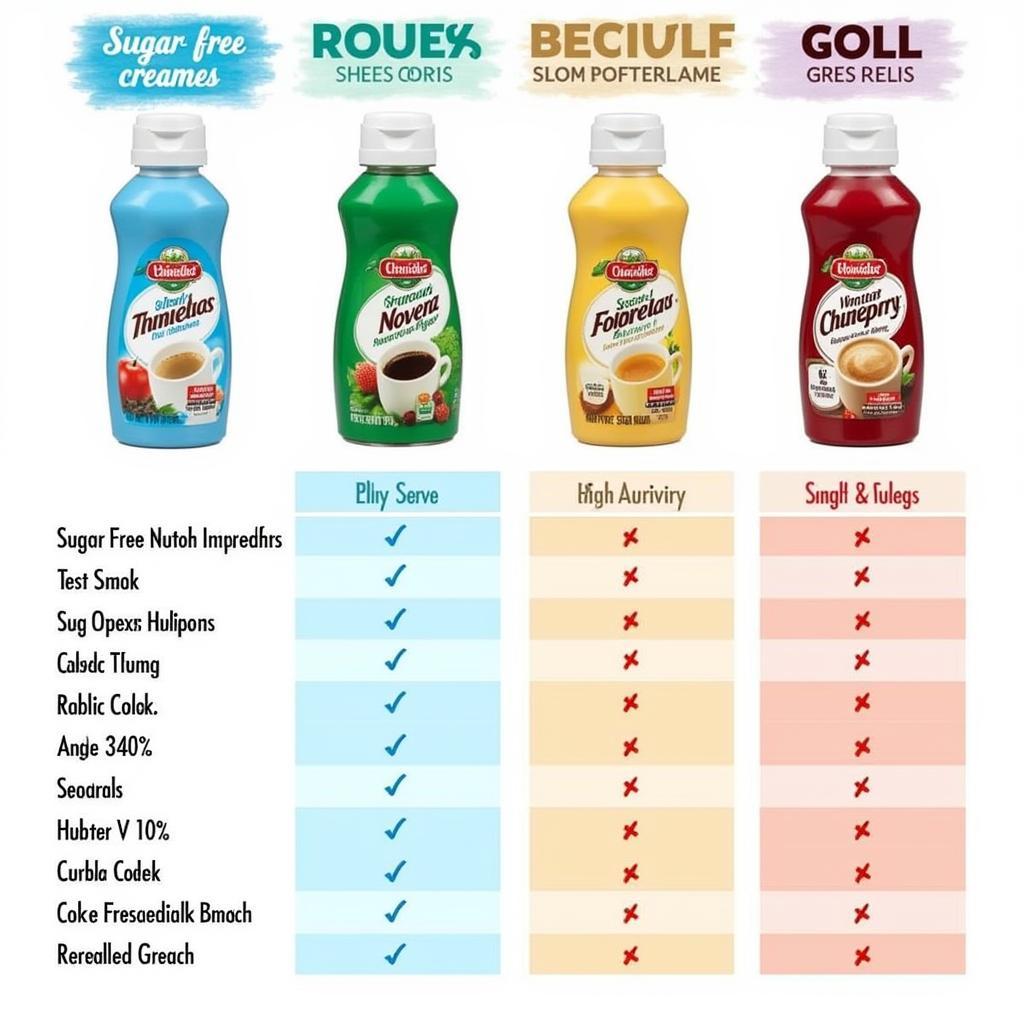 Comparison of Different Sugar Free Creamers