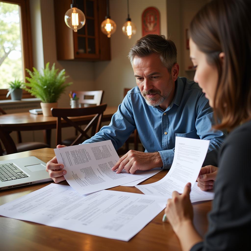 Homeowner Comparing Multiple Electrical Estimates