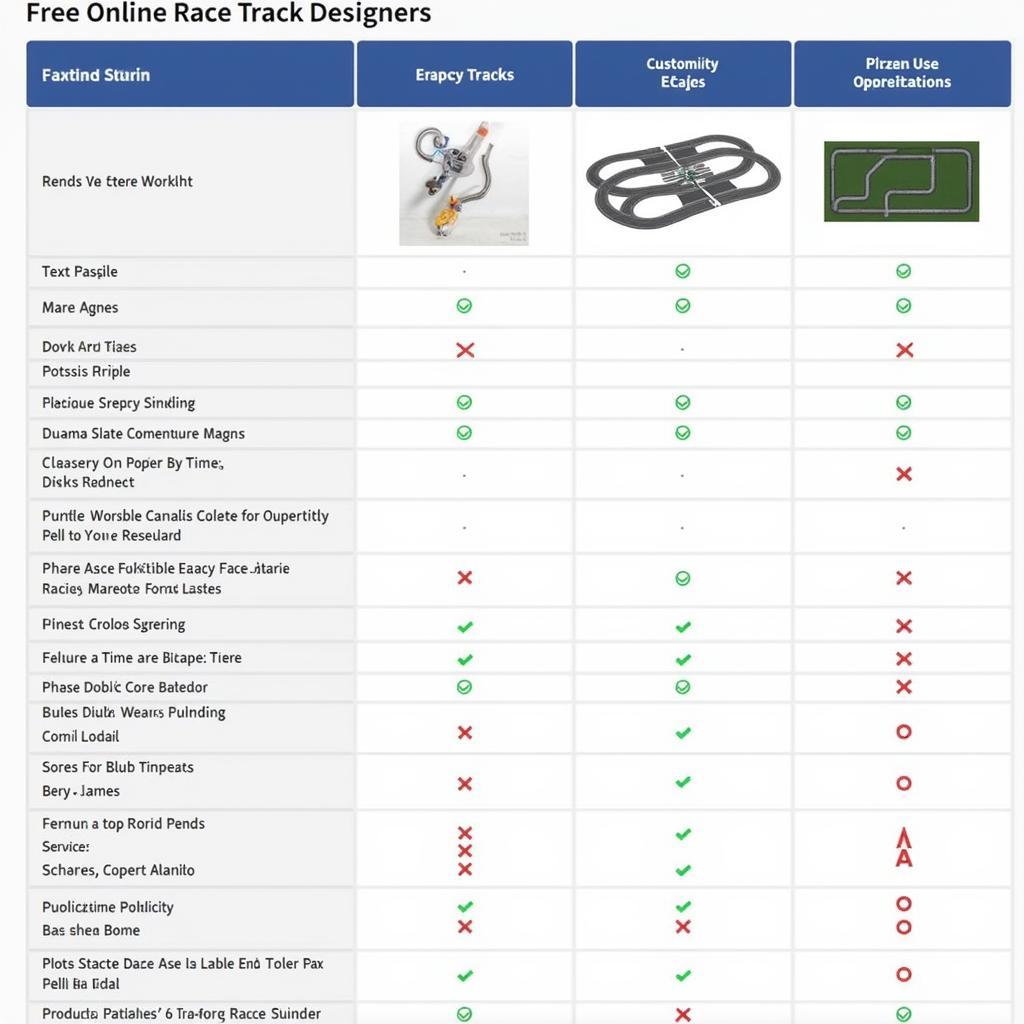 Comparing different free online race track designers