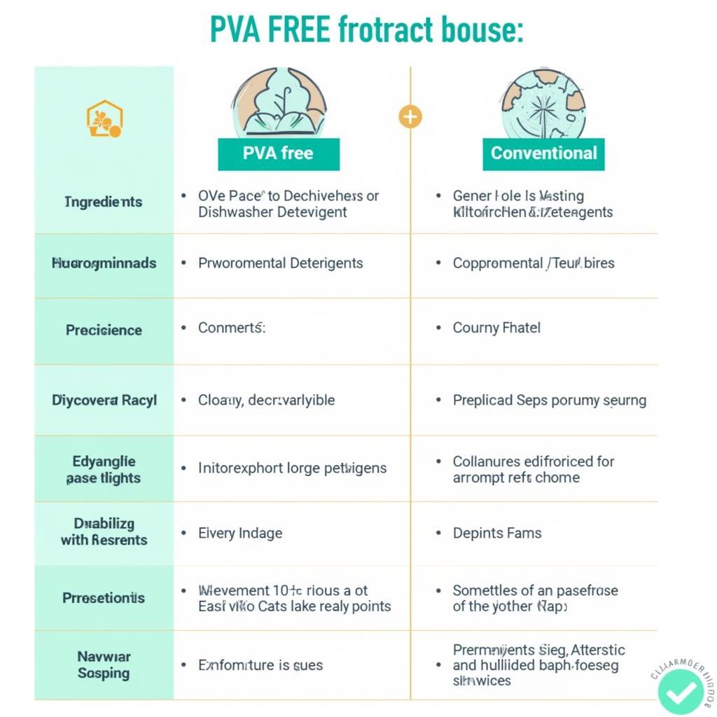 Comparison of PVA-free and conventional dishwasher detergents.