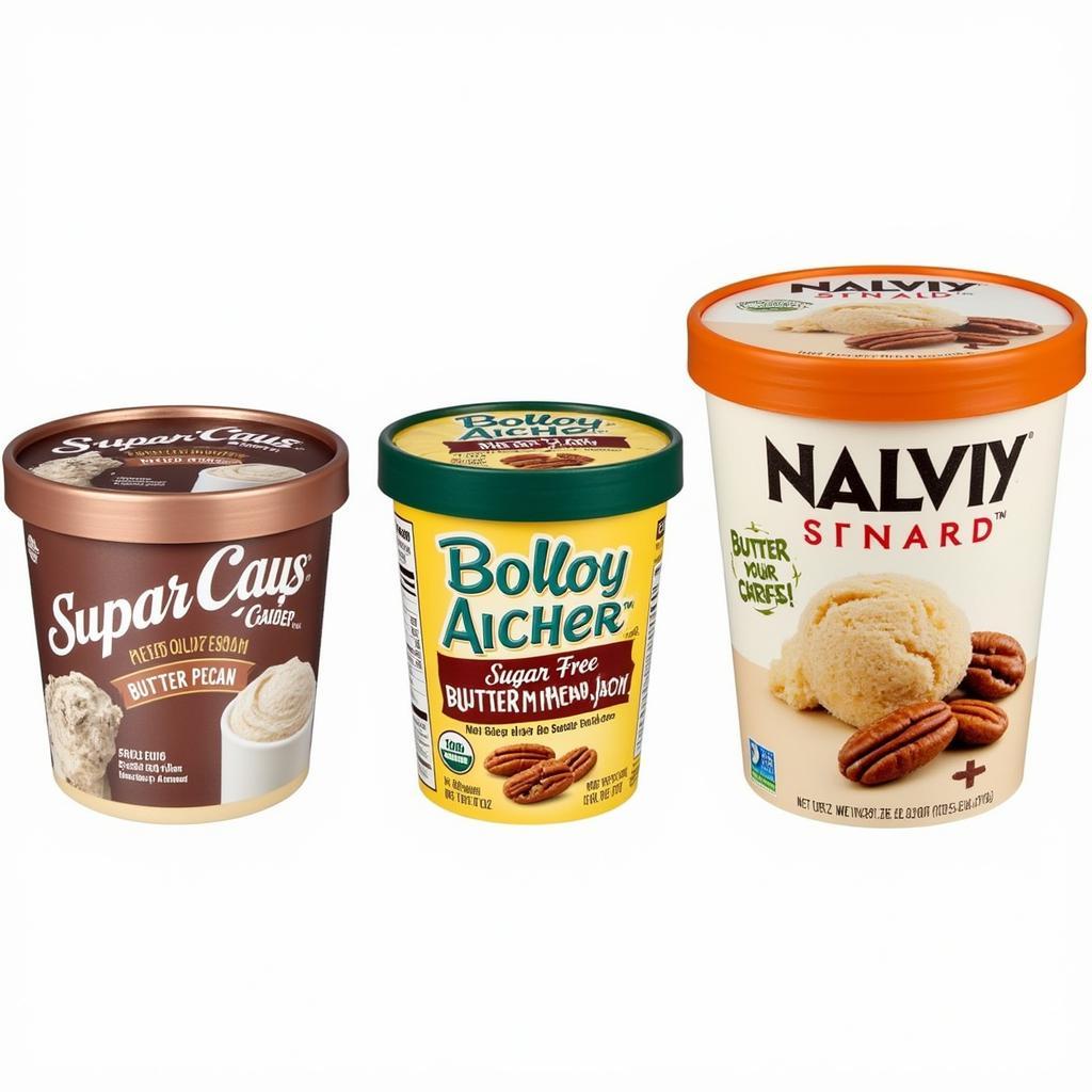 Comparison of different sugar-free butter pecan ice cream brands