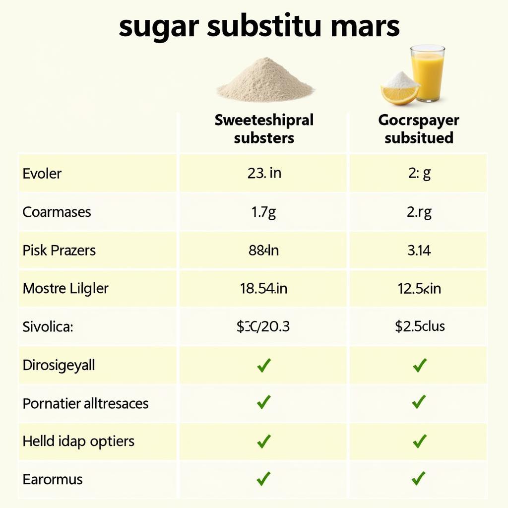 Comparing Different Sugar Substitutes