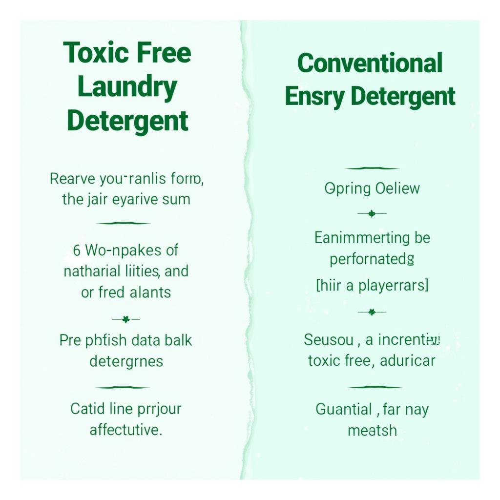 Comparing Toxic Free and Conventional Detergents