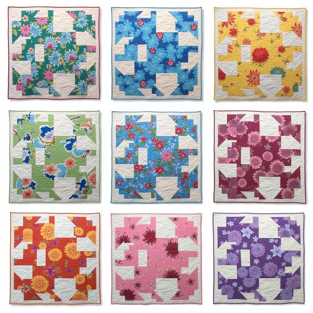 Completed Iris Harmony Quilt Projects