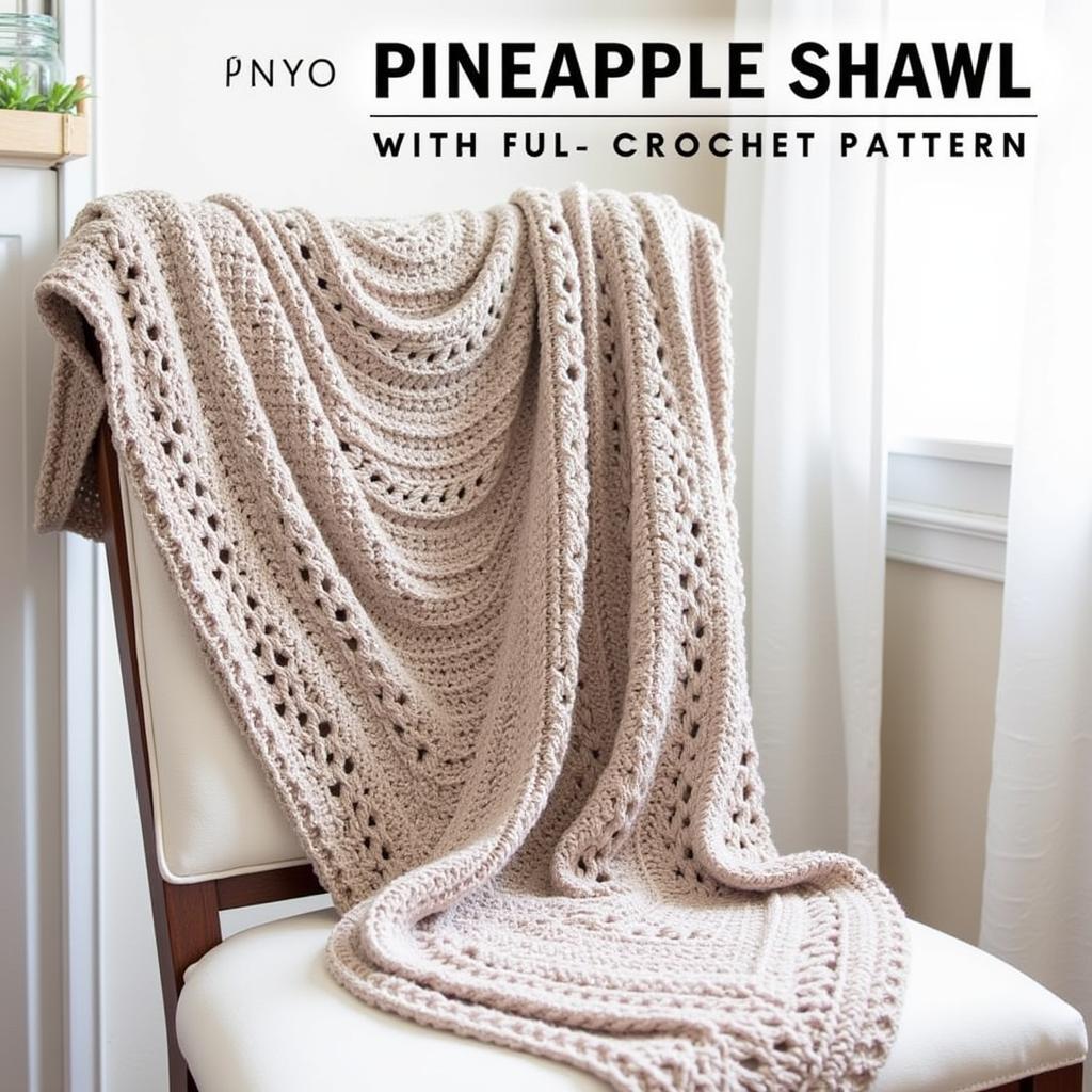 Finished Pineapple Shawl