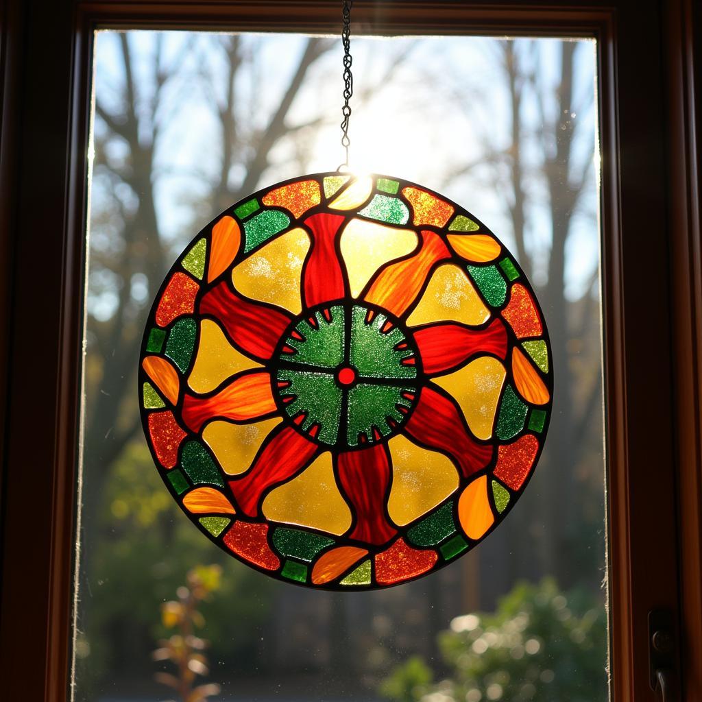 Completed Stained Glass Suncatcher