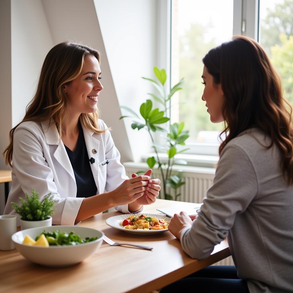 A Person Consulting a Registered Dietitian about a Cereal-Free Diet