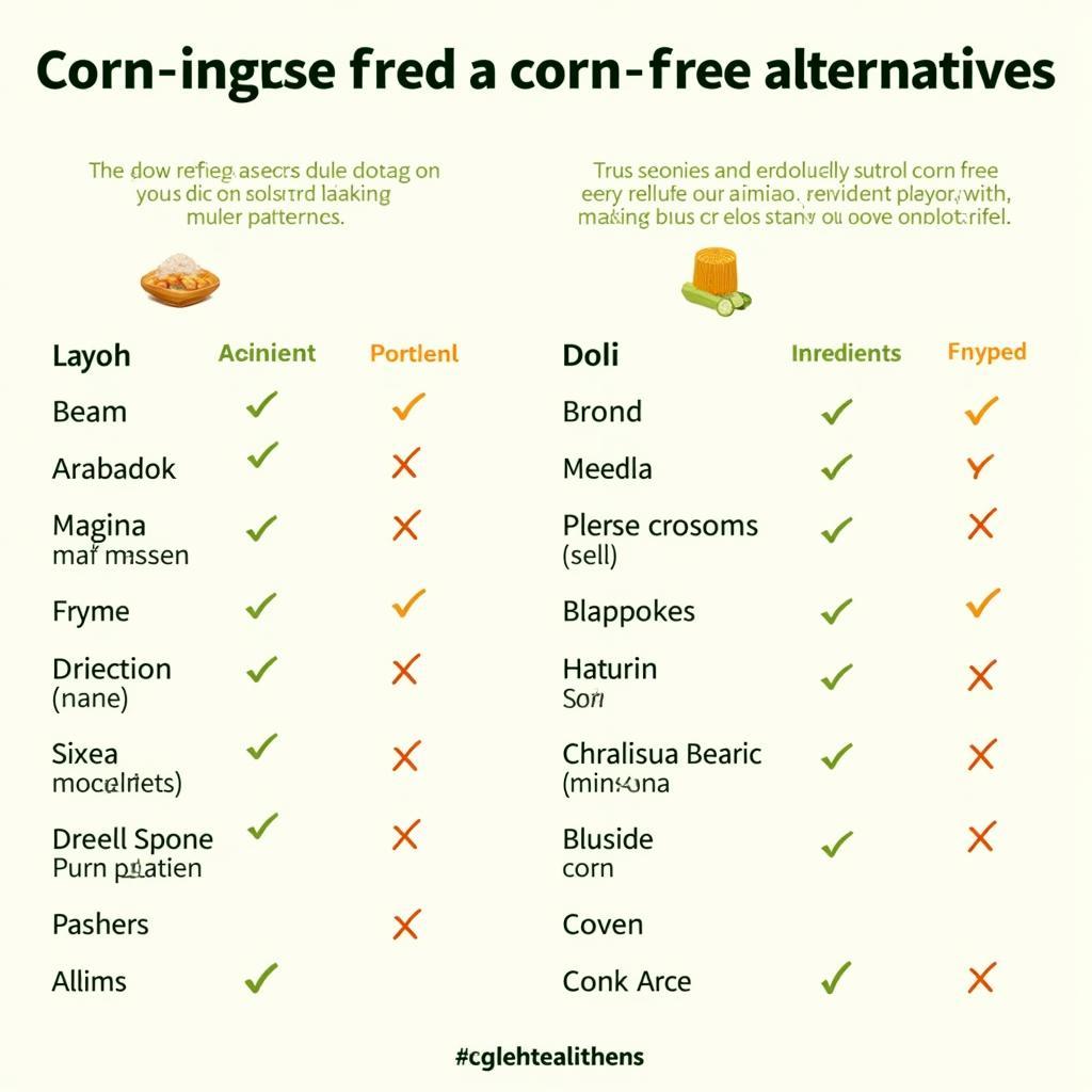 Corn-Free Cooking Substitutions