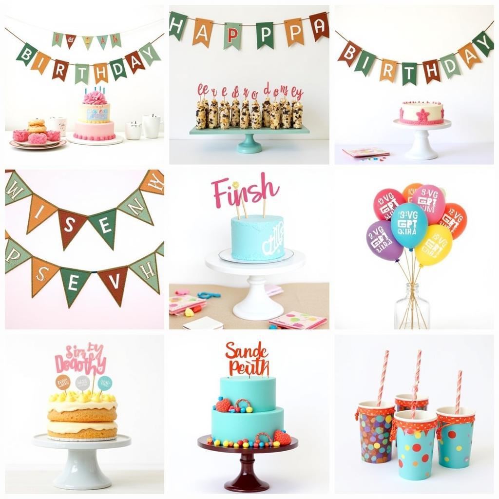 Creative Birthday Party Decorations with Free SVGs