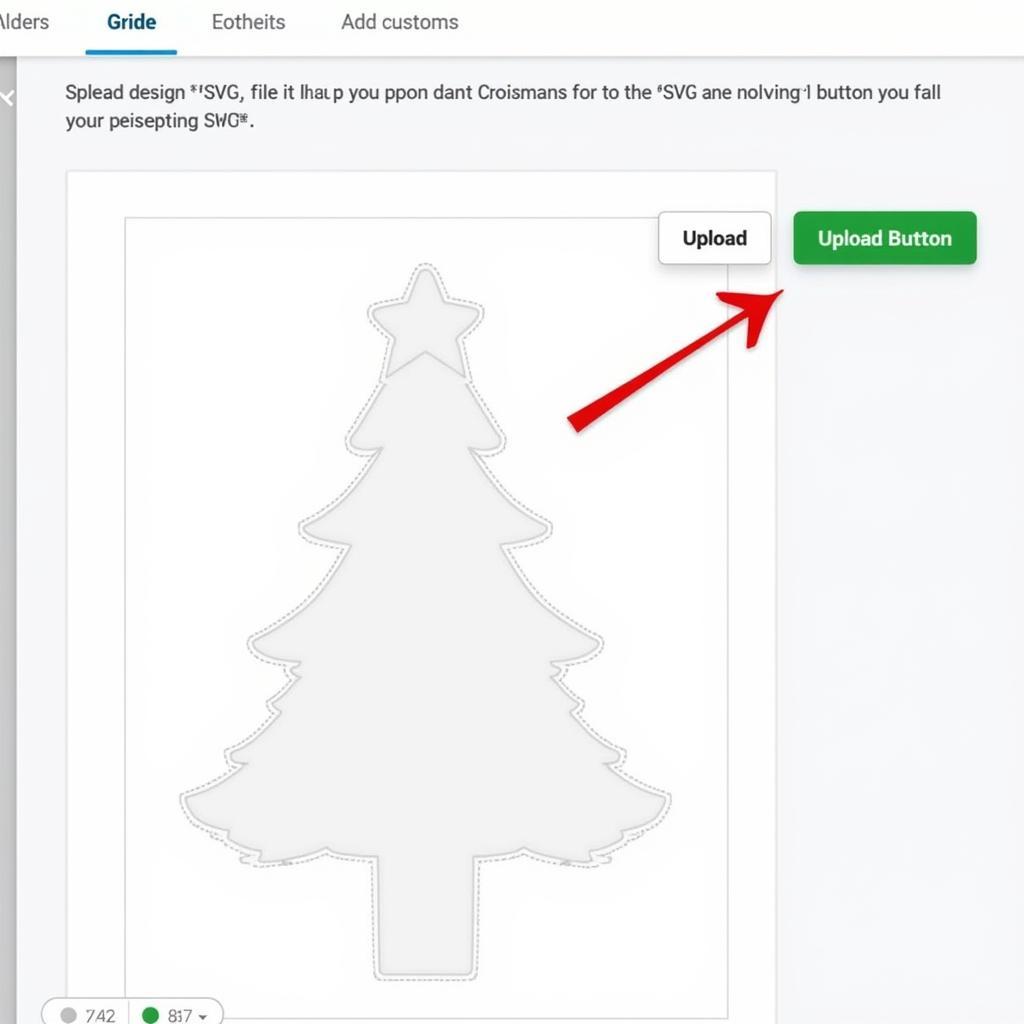 Uploading Christmas Tree SVG to Cricut Design Space