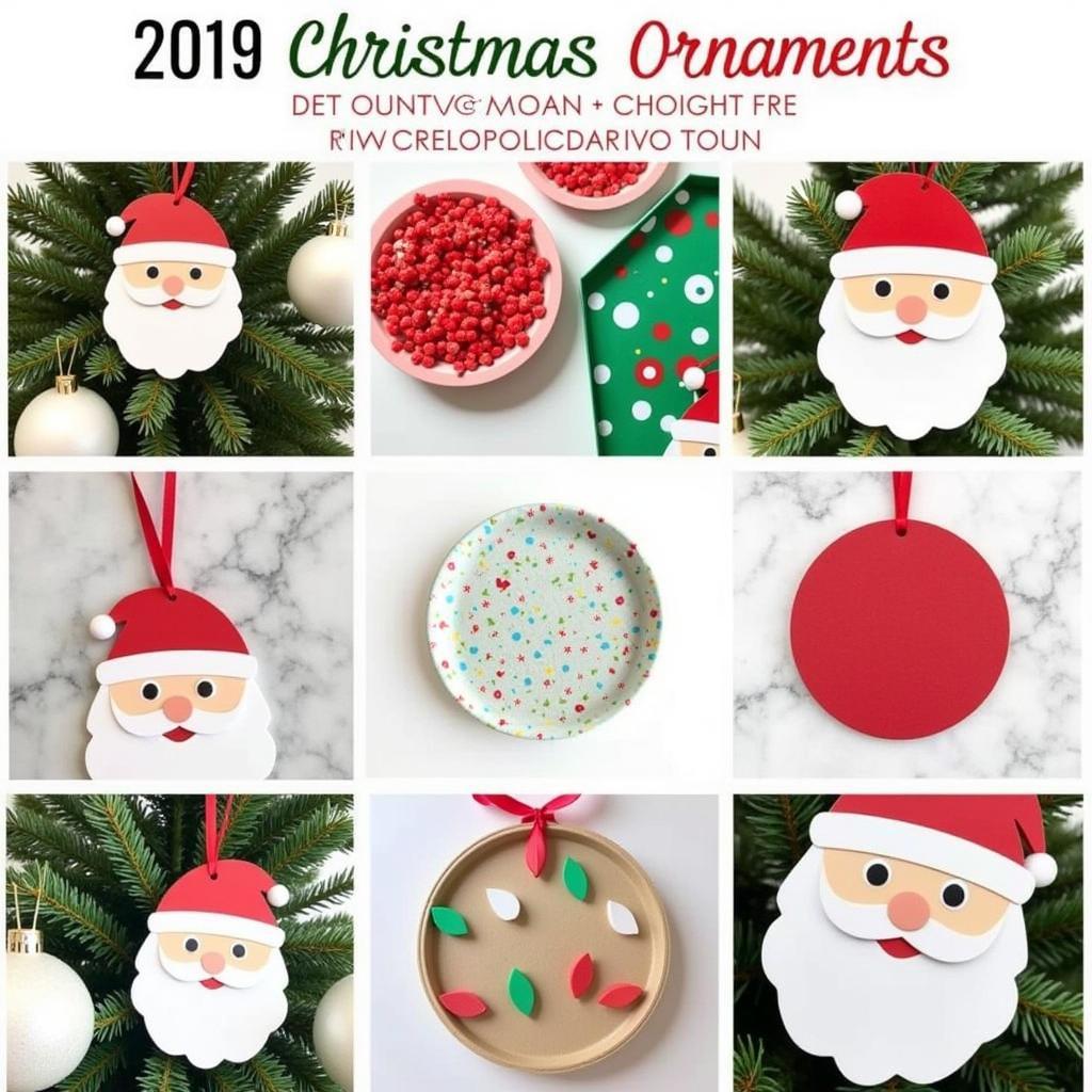 Cricut Santa Face SVG Christmas Ornaments