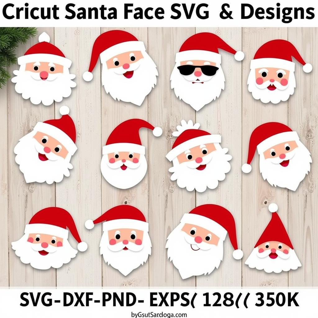 Free Cricut Santa Face SVG Designs