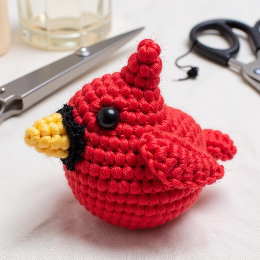 Adding Realistic Details to Your Crochet Cardinal