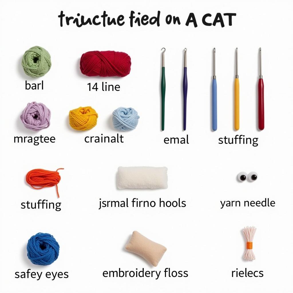 Crochet Cat Pattern Materials and Tools