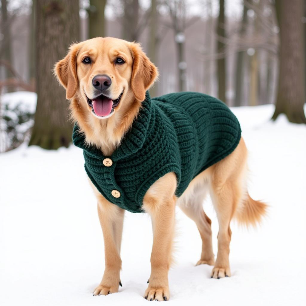 Free Crochet Dog Coat Pattern for Intermediate Crocheters