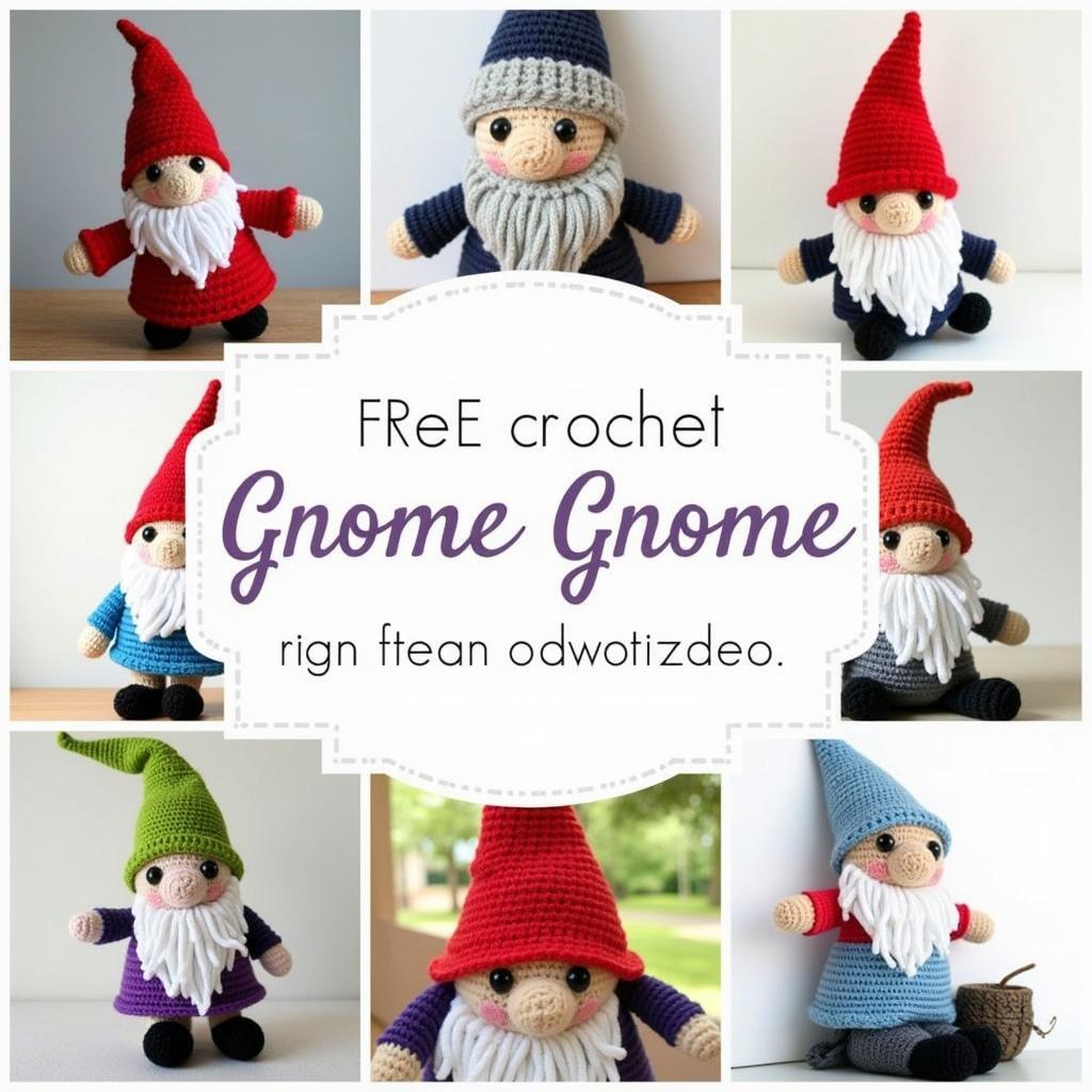 Variety of Free Crochet Gnome Patterns