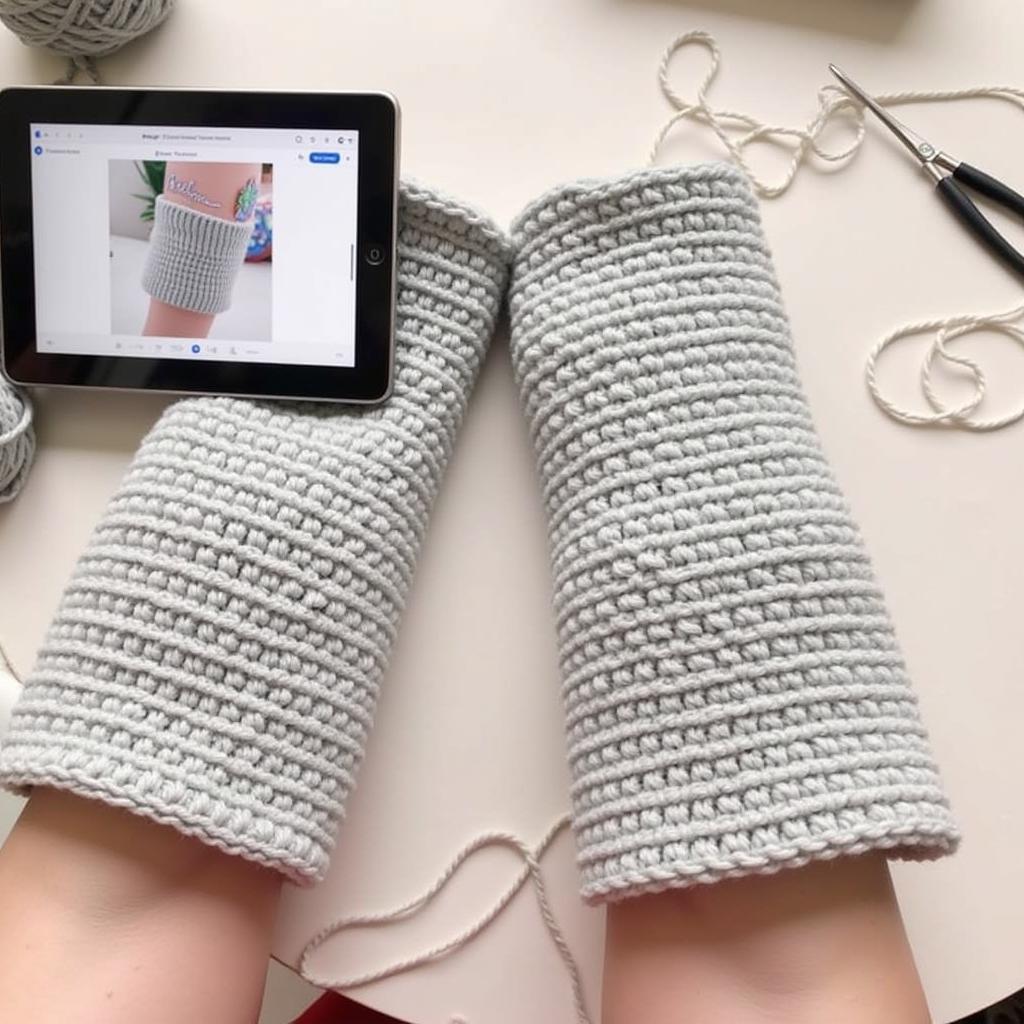 Crocheting Leg Warmers with a Free Pattern