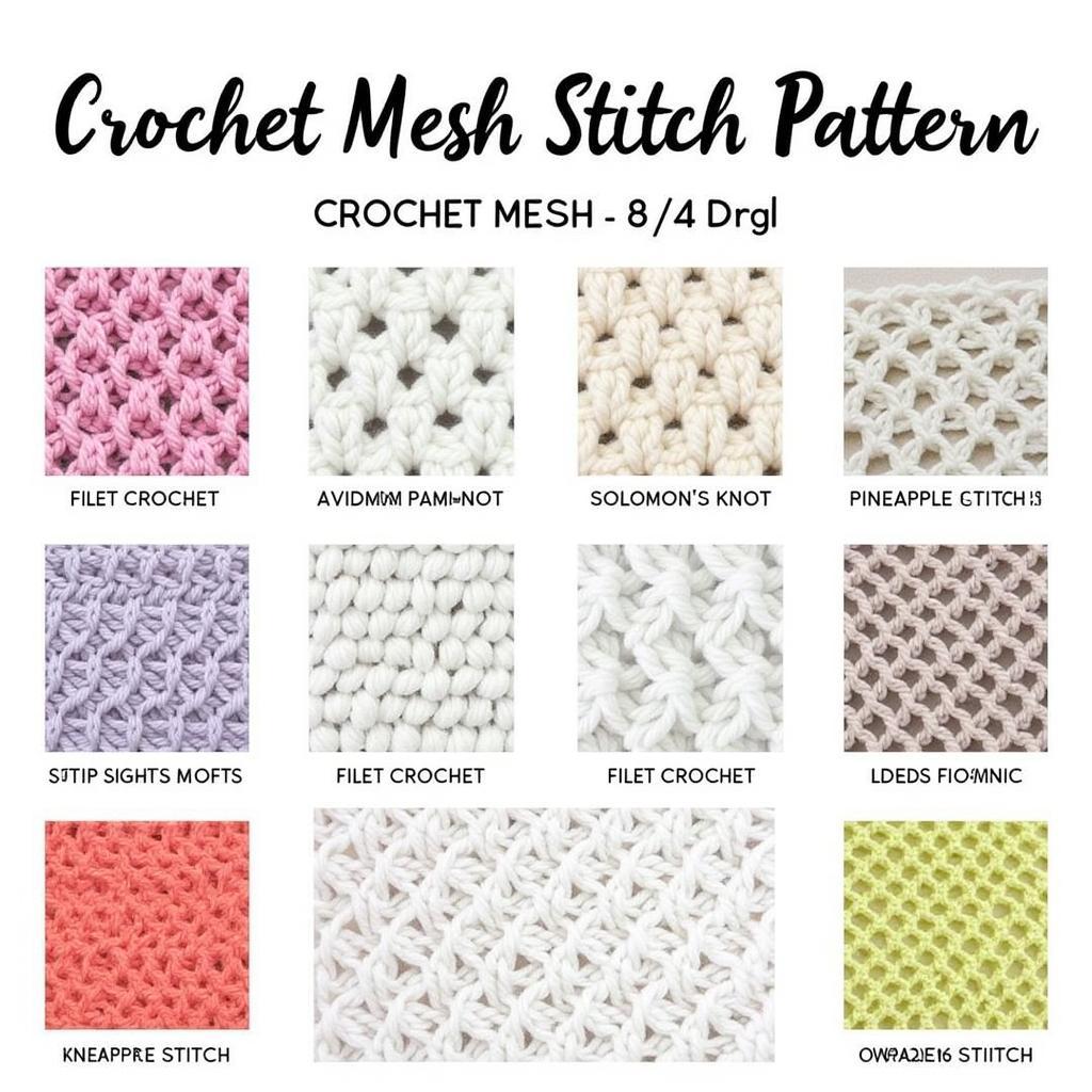 Crochet Mesh Tank Top Stitch Variations