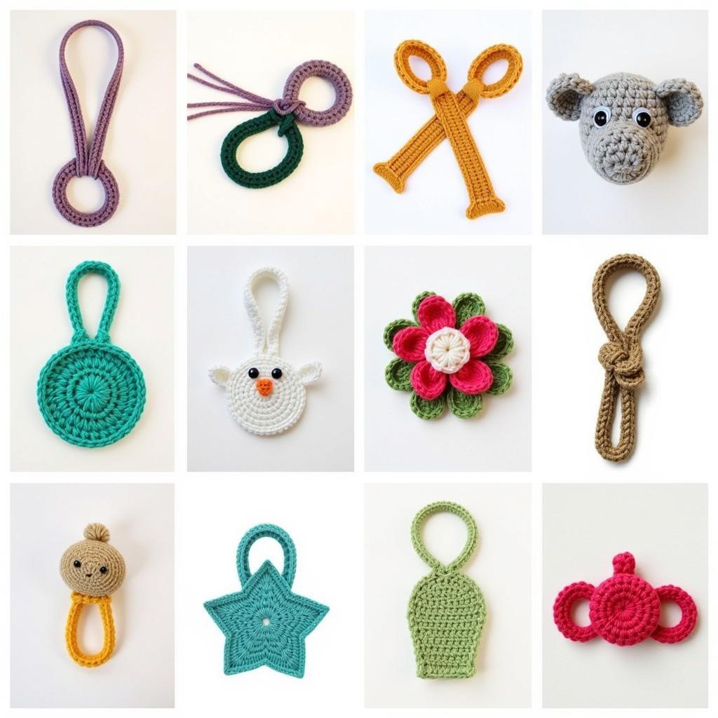 Variety of Crochet Pacifier Clip Patterns