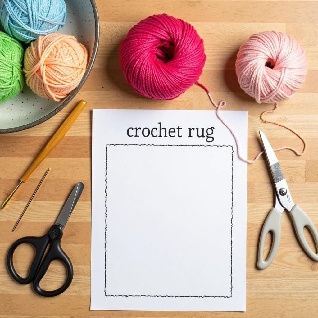 Crochet Rug Making Tools and Materials