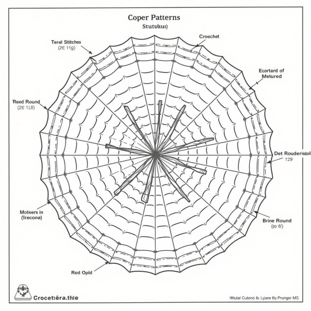 Crochet Spiderweb Pattern Diagram