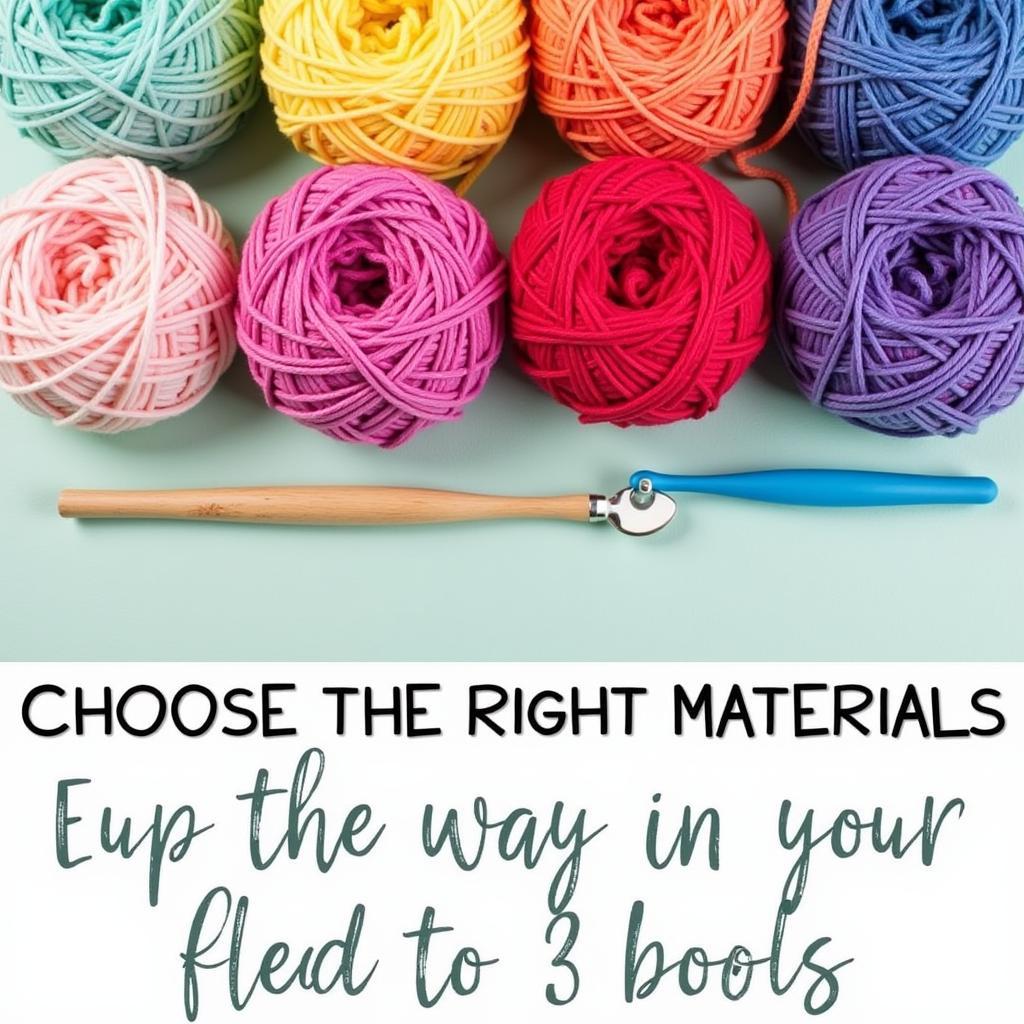 Crochet Yarn and Hooks for Tote Bags