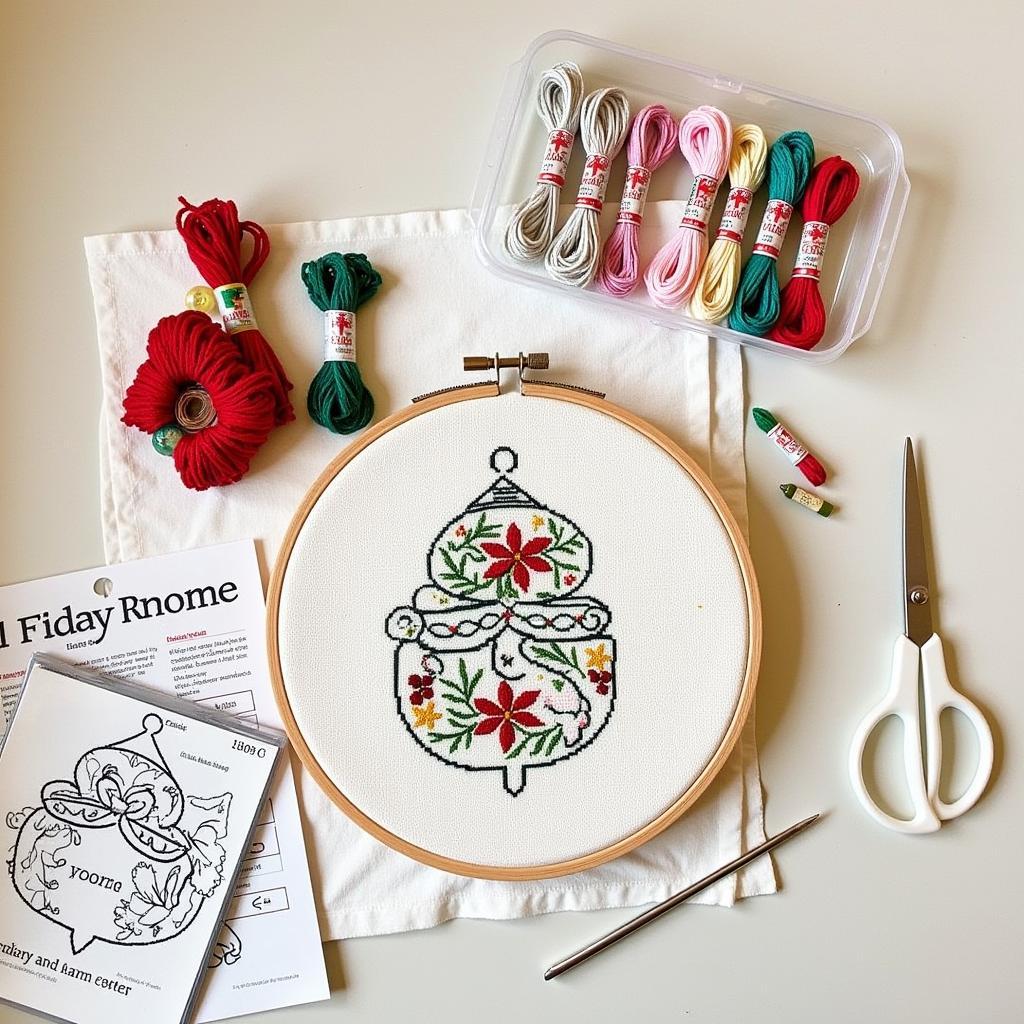 Essential Materials for Cross Stitching Christmas Ornaments