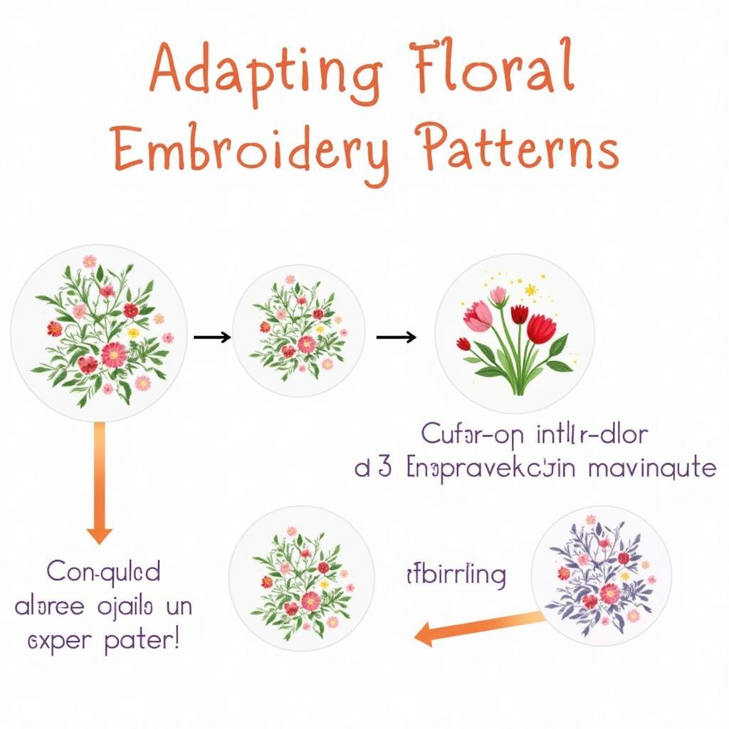 Custom Floral Embroidery Patterns from PDF