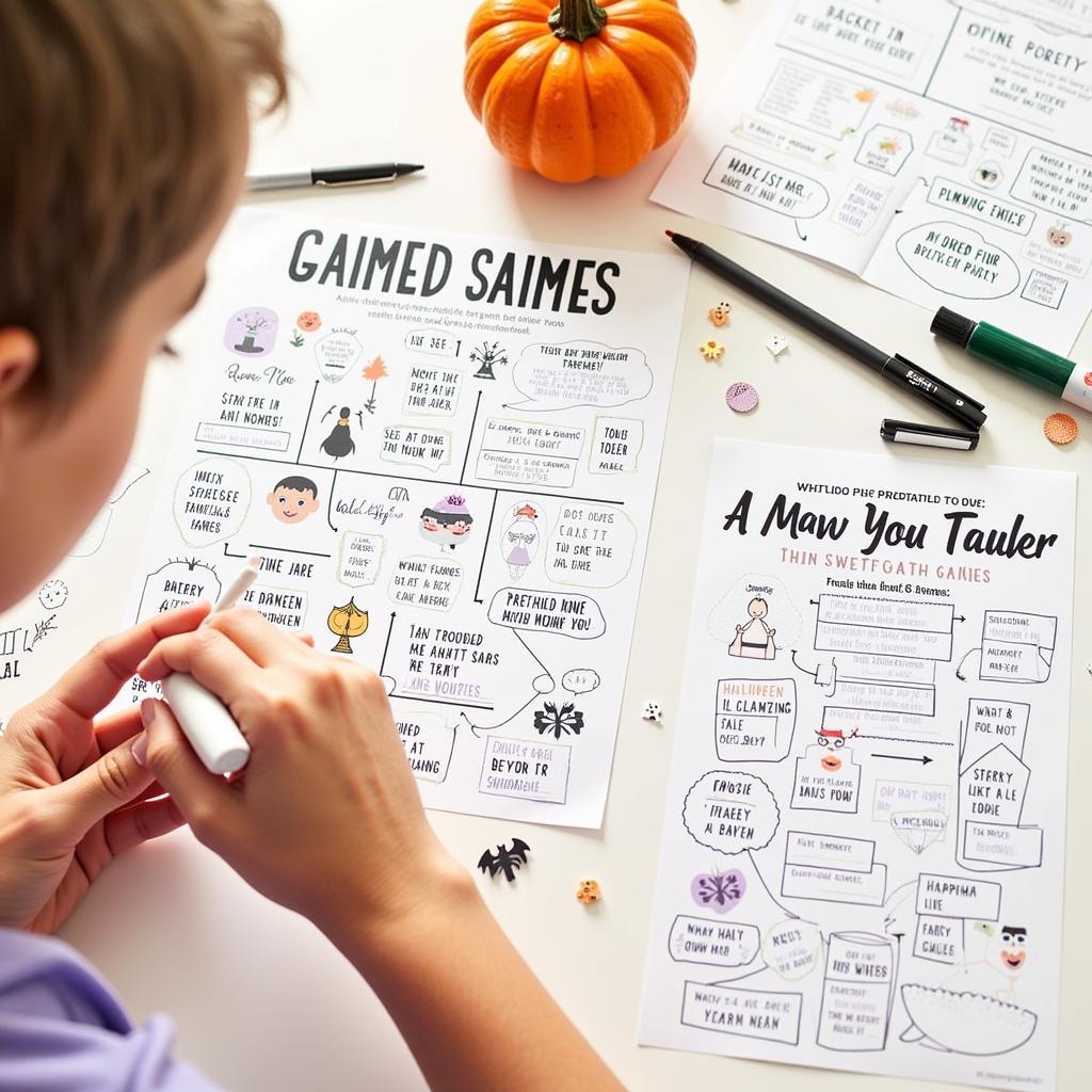 Customizing Halloween Printable Games