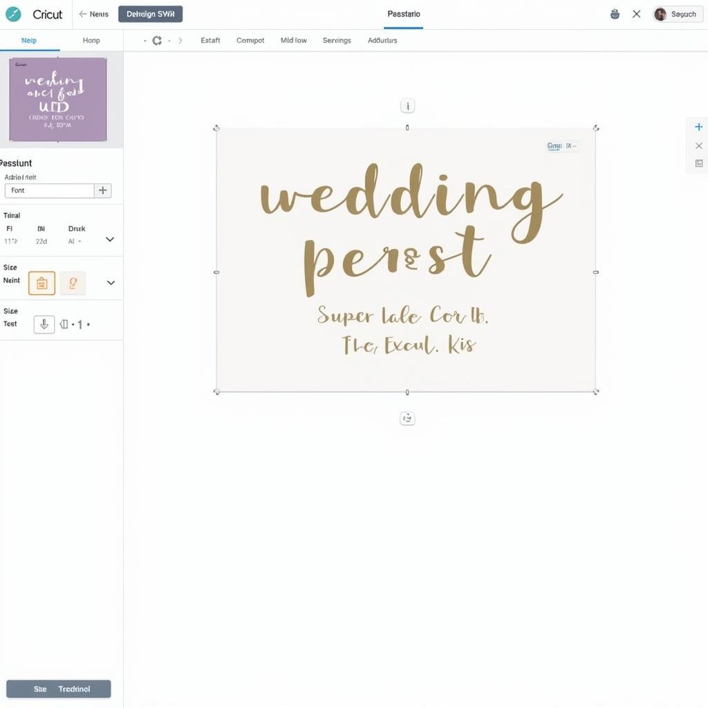 Customizing Wedding SVG in Cricut Design Space