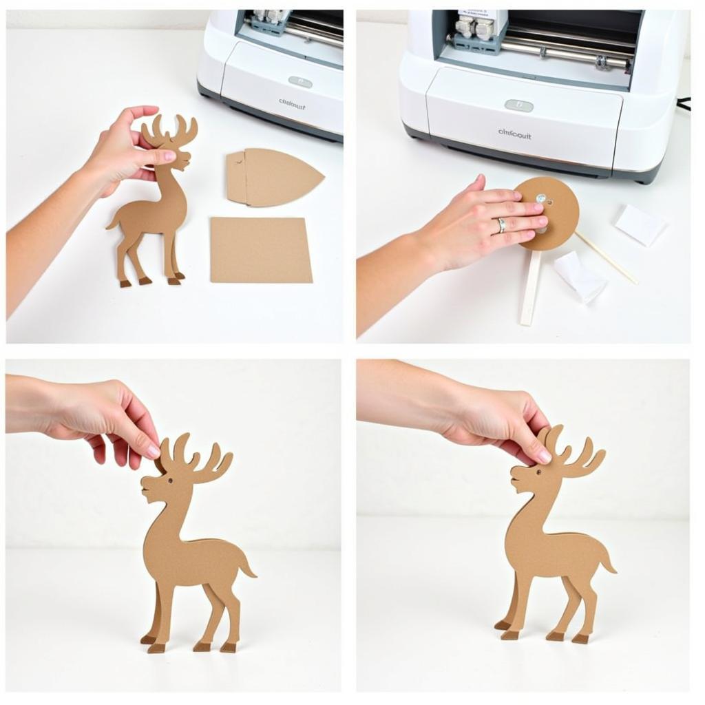 Cutting and Assembling a Reindeer Lollipop Holder