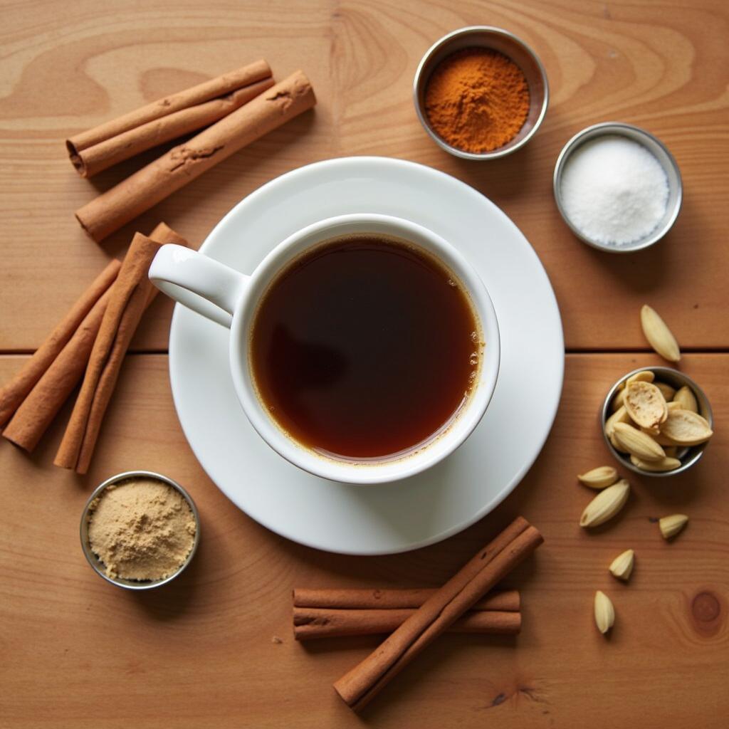 Dairy-Free Coffee with Spices and Sweeteners