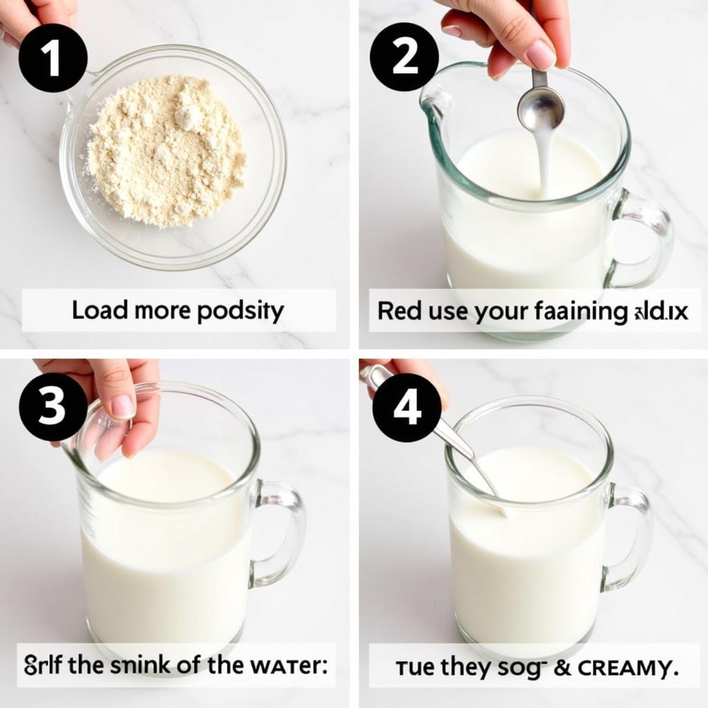 Preparing Dairy-Free Milk from Powder