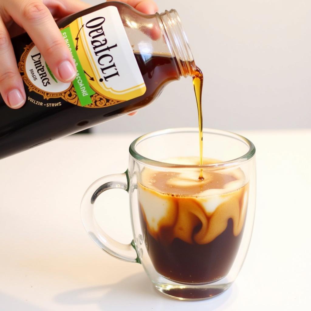 Adding Davinci Sugar-Free Syrup to Coffee