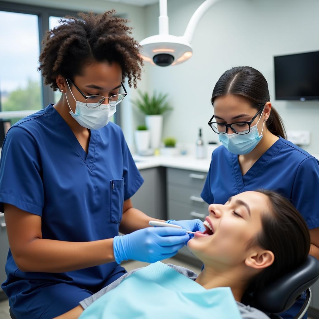 Dental School Student Providing Care