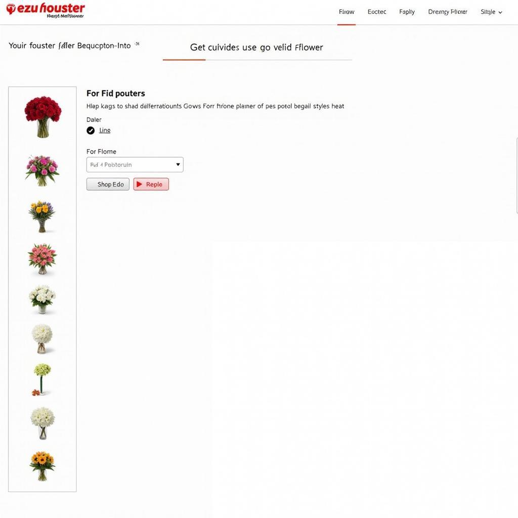 Designing a bouquet using a free online tool