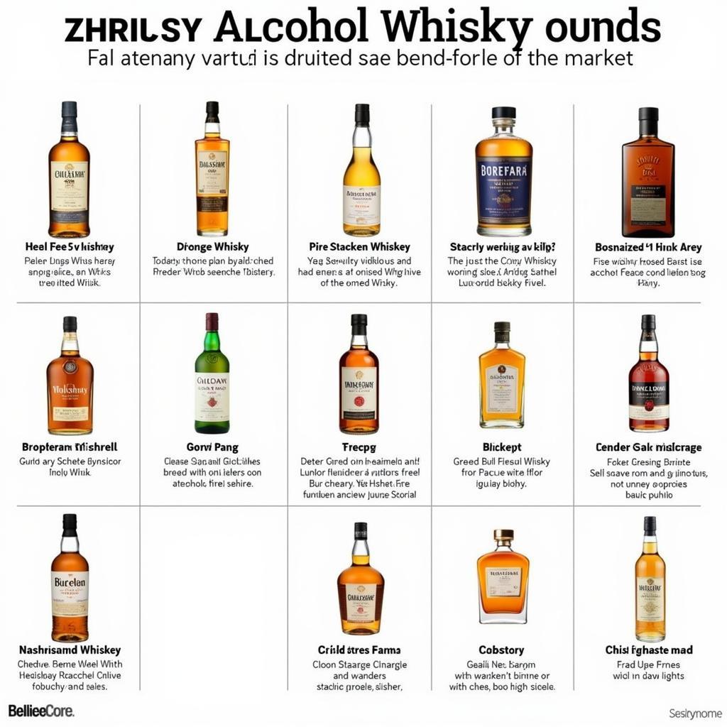 Variety of Alcohol-Free Whisky Brands