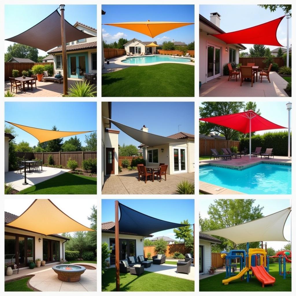 Various Designs of Free Standing Shade Sails