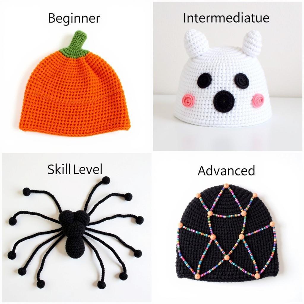 Halloween Crochet Hats for Various Skill Levels