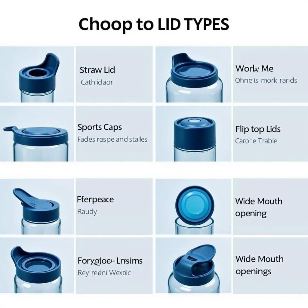 Different Tritan Water Bottle Lid Types