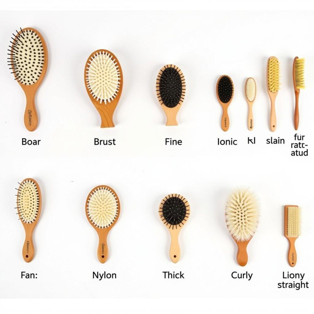 Various types of cricket static free brushes for different hair types