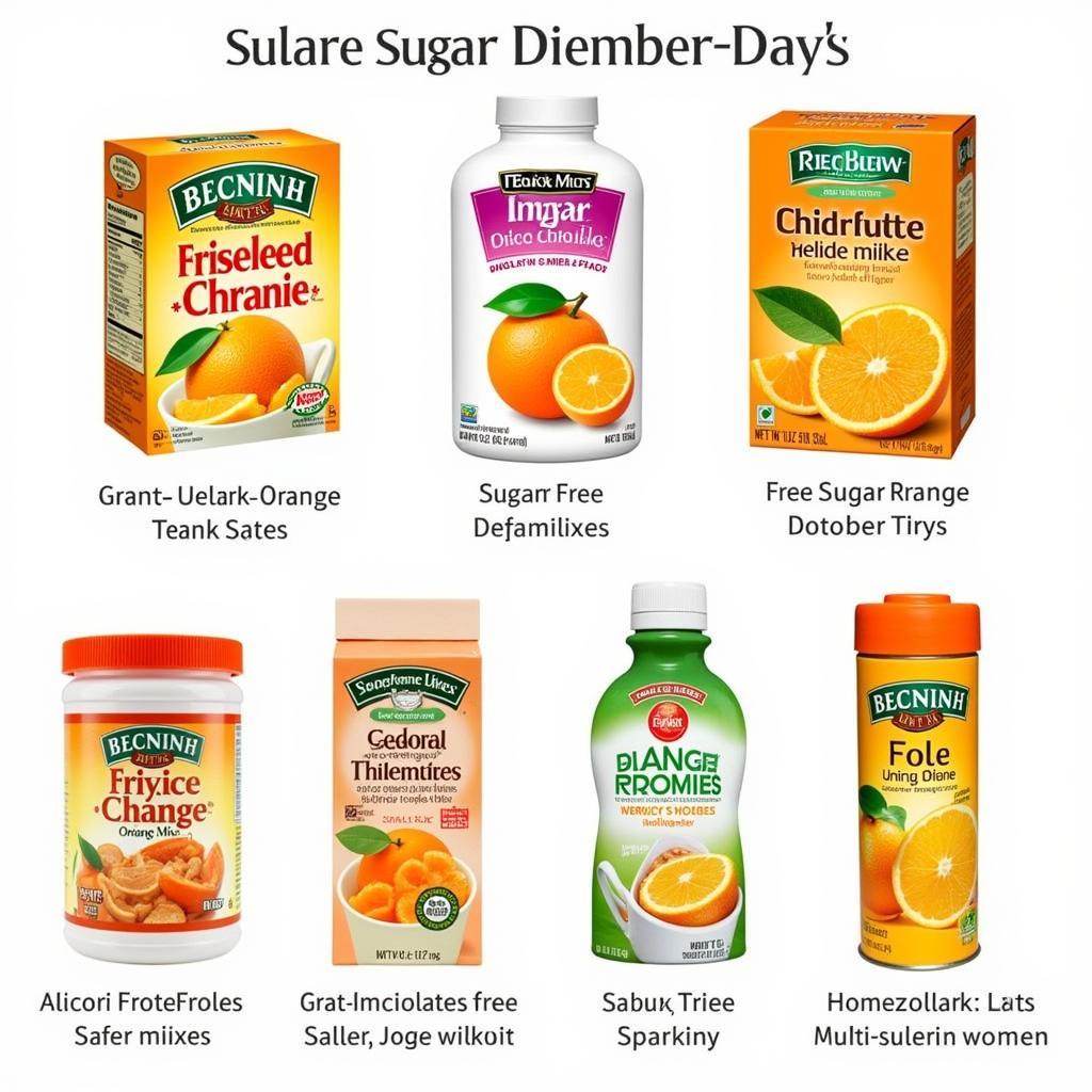 Variety of Sugar Free Orange Drink Mixes