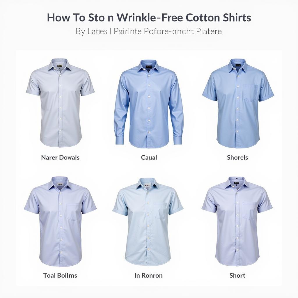 Various Styles of Wrinkle-Free Cotton Shirts