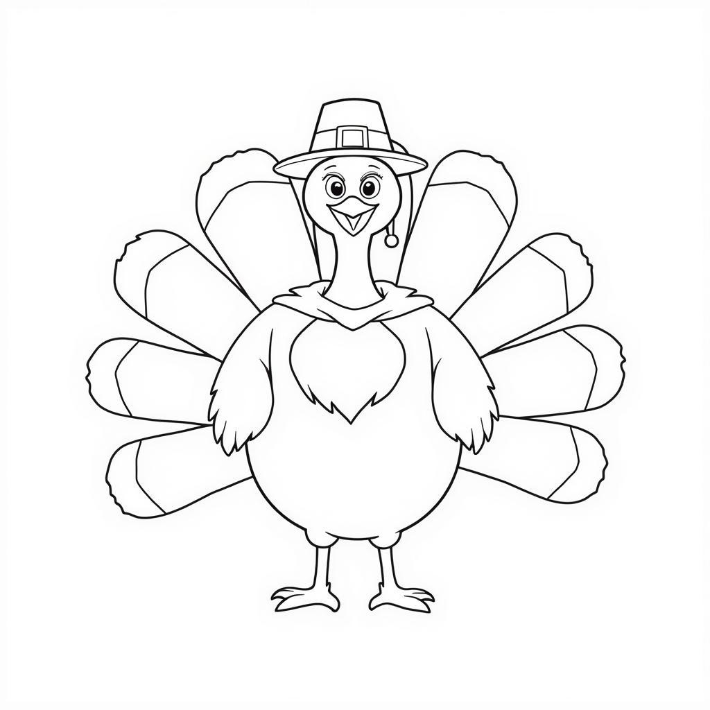 Disguised Turkey Printable Coloring Page