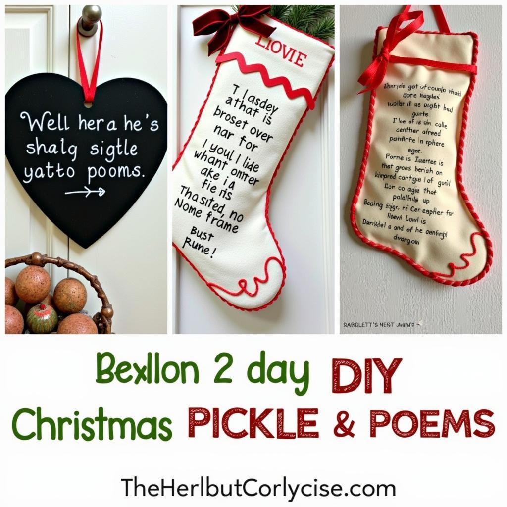 DIY Christmas Pickle Poem Ideas